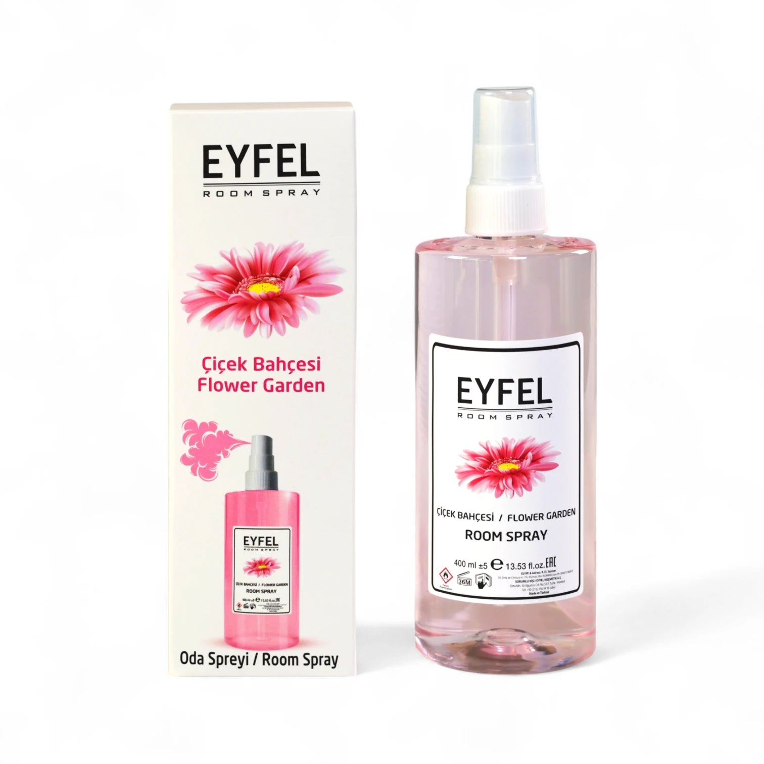 Eyfel Flower Garden Room Spray 400ml Air Freshener - Blooming Floral Fragrance for Home & Office - Long-Lasting Scent - Damoo