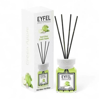 Eyfel Green Apple Reed Diffuser 120ML – Long-Lasting Home Fragrance, Fresh Apple Scent, Scented Oil Diffuser Sticks for Living Room, Office & More - Damoo