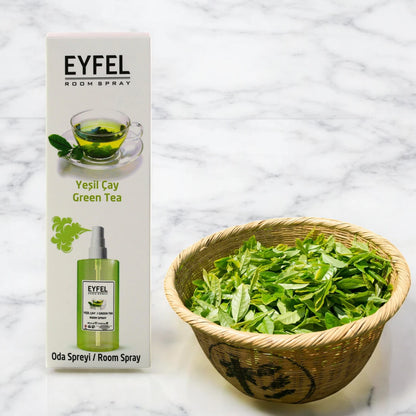 EYFEL Green Tea Room Spray – 400 ml Refreshing Green Tea Air Freshener Mist – Long-Lasting Calming Fragrance for Home, Office & Bathroom - Damoo