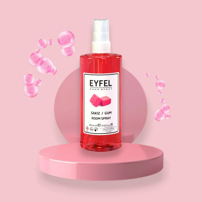 EYFEL Gum Room Spray – 400ml - Sweet Fruity Air Freshener with Bubblegum, Pineapple & Vanilla Notes - Long-Lasting Scent for Home & Office - Damoo