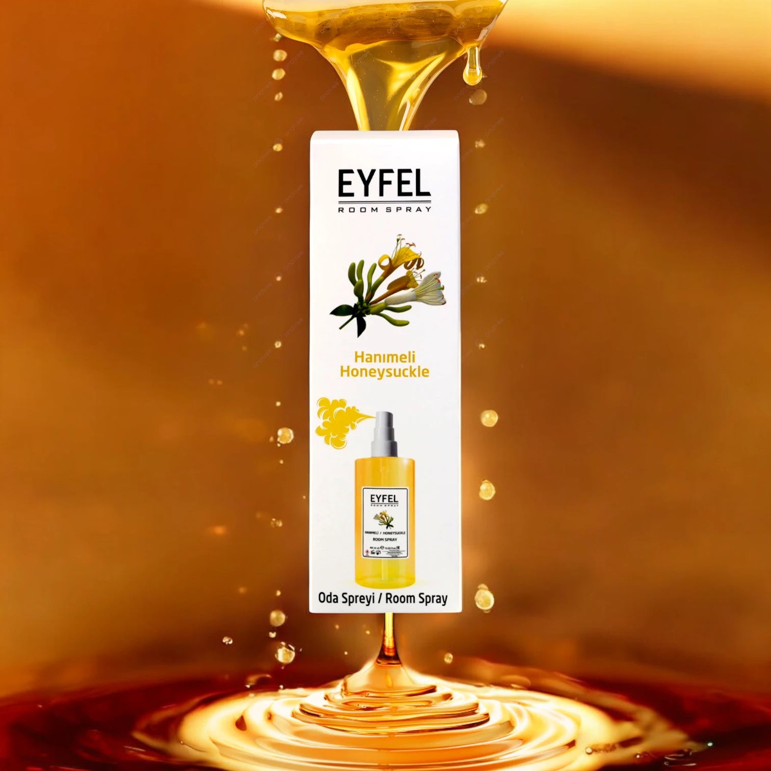 EYFEL Honeysuckle Room Spray 400ml - Sweet Floral Home Fragrance for Peaceful Ambience - Damoo