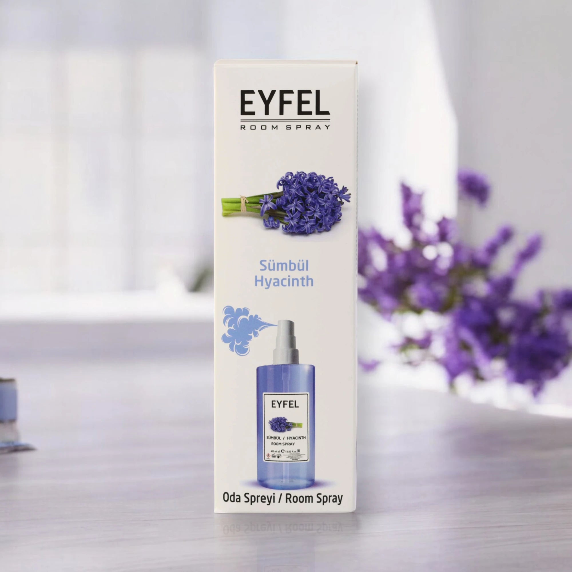 EYFEL Hyacinth Room Spray – 400ml - Spring-Inspired Floral Air Freshener with Sweet Hyacinth Notes - Long-Lasting Freshness for Home & Office - Damoo