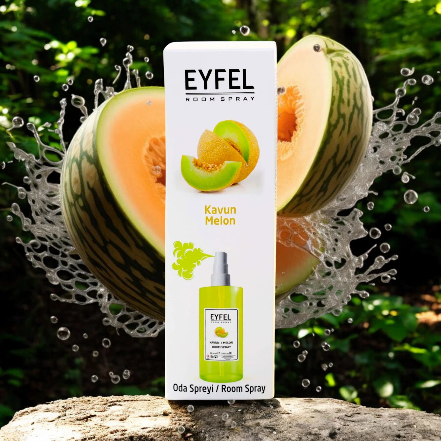 EYFEL Kavun Melon Room Spray – 400ml - Juicy Melon Air Freshener with Sweet, Fruity Scent - Long-Lasting Summer Fragrance for Home & Office - Damoo