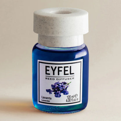 EYFEL Lavender Reed Diffuser Set 120ml – Long-Lasting Home Fragrance with Oil Diffuser Sticks, Aromatherapy Air Freshener, Bathroom & Room Scent Decor - Damoo