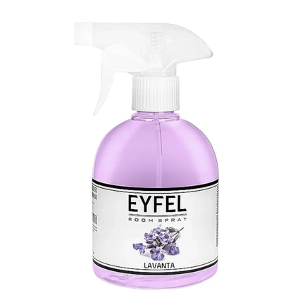 EYFEL Lavender Room Spray Air Freshener – 500ml Long-Lasting Soothing Floral Fragrance with Essential Oils – Pump Spray Odor Eliminator for Home, Office, Bedroom & Bathroom - Damoo