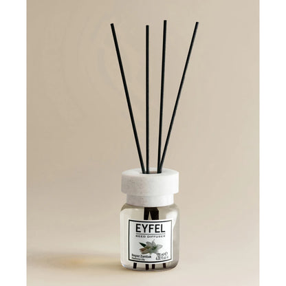 EYFEL Madona Lily Reed Diffuser – 120ML Almond Scent | Long-Lasting Aroma Diffuser for Home, Office & Bathroom | Elegant Decorative Air Freshener - Damoo