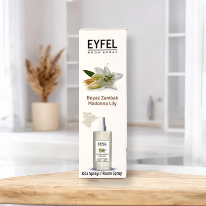 EYFEL Madonna Lily Room Spray – 400ml - Elegant Floral Air Freshener with Wildflower & Soft Wood Notes - Long-Lasting Home Fragrance for Peaceful Living Spaces - Damoo