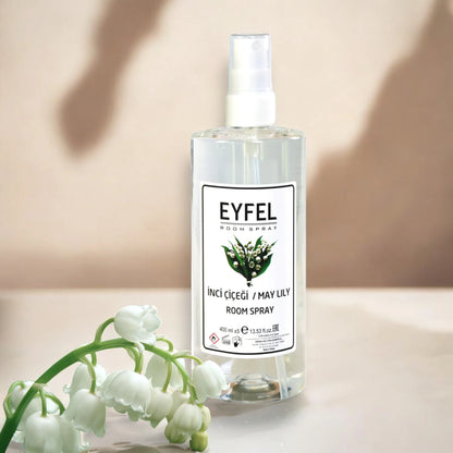 EYFEL May Lily Room Spray – 400ml - Elegant Lily of the Valley Scent - Long-Lasting Home & Office Air Freshener - Damoo
