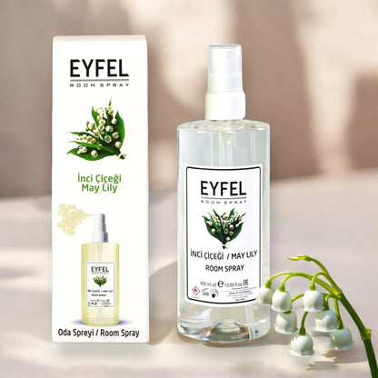 EYFEL May Lily Room Spray – 400ml - Elegant Lily of the Valley Scent - Long-Lasting Home & Office Air Freshener - Damoo