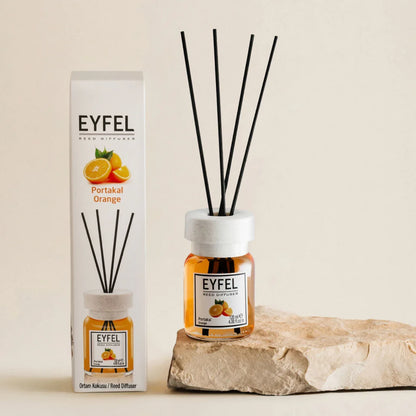 EYFEL Orange Blossom Reed Diffuser – 120ML Long-Lasting Home Fragrance | Essential Oil Diffuser with Natural Sticks | Sweet Floral Scent for Bedroom, Bathroom, Living Room & Office - Damoo