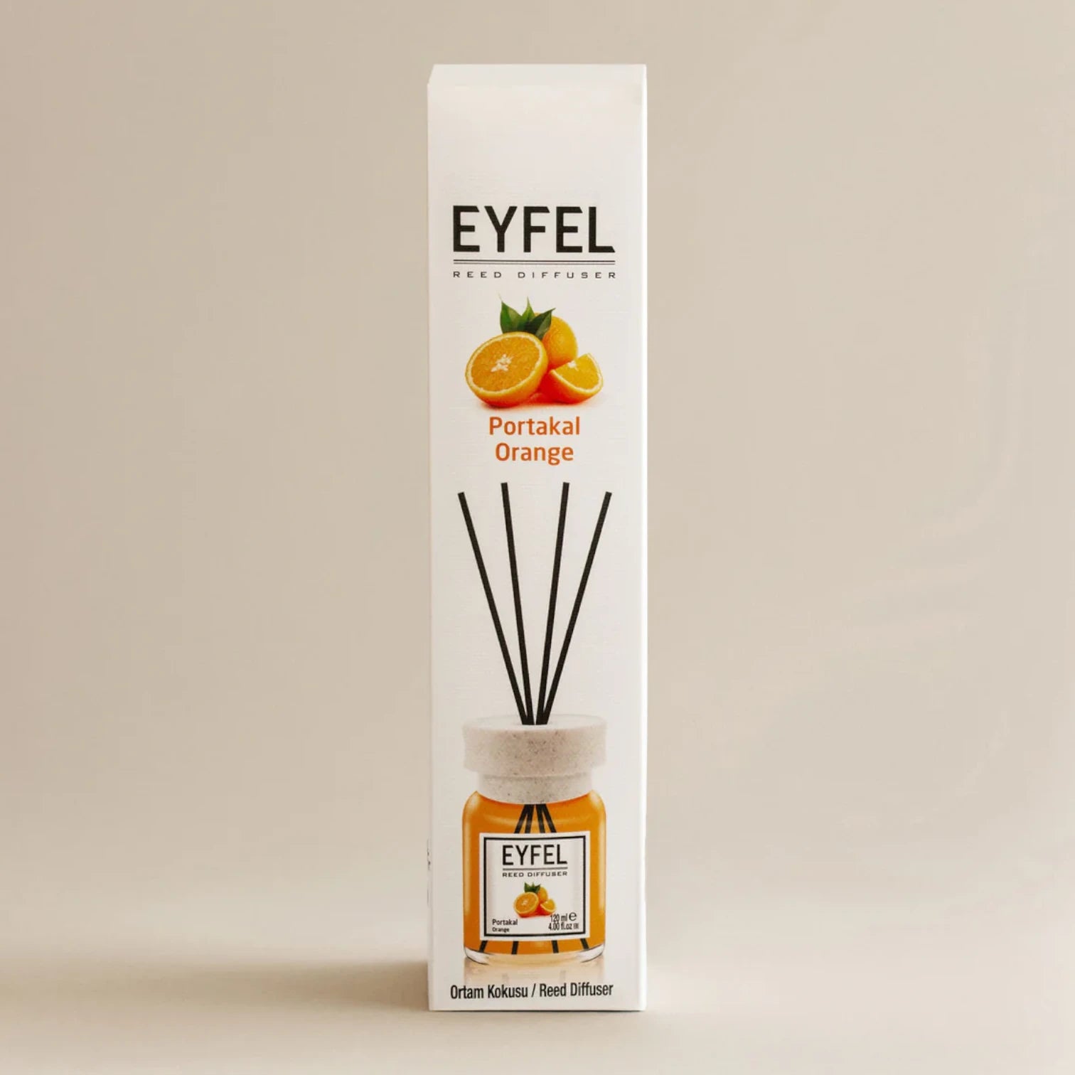 EYFEL Orange Blossom Reed Diffuser – 120ML Long-Lasting Home Fragrance | Essential Oil Diffuser with Natural Sticks | Sweet Floral Scent for Bedroom, Bathroom, Living Room & Office - Damoo