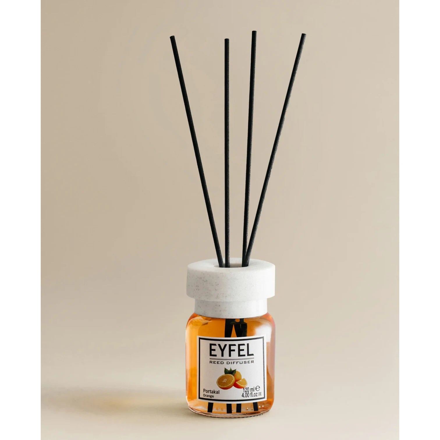 EYFEL Orange Blossom Reed Diffuser – 120ML Long-Lasting Home Fragrance | Essential Oil Diffuser with Natural Sticks | Sweet Floral Scent for Bedroom, Bathroom, Living Room & Office - Damoo