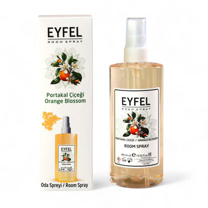 Eyfel Orange Blossom Room Spray 400ml Air Freshener - Long-Lasting Floral Citrus Fragrance for Home & Office - Damoo