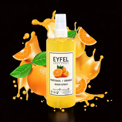 EYFEL Orange Room Spray – 400 ml Citrus Home Air Freshener with Fresh Mediterranean Orange Scent – Invigorating Aroma Mist for Kitchen, Bathroom, Living Room & Office - Damoo