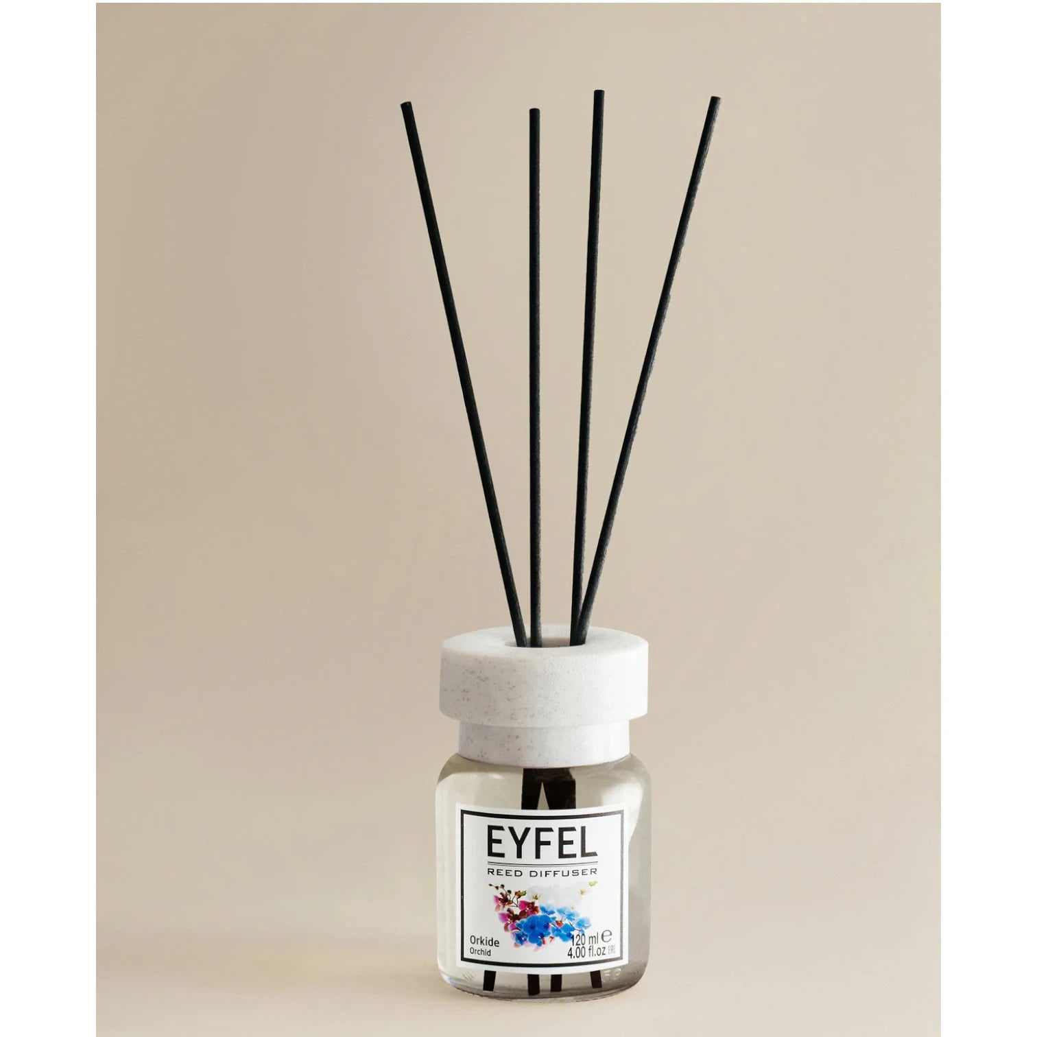 EYFEL Orchid Reed Diffuser – 120ML Floral Home Fragrance | Long-Lasting Air Freshener for Bedroom, Living Room & Office | Elegant & Exotic Orchid Scent Diffuser - Damoo