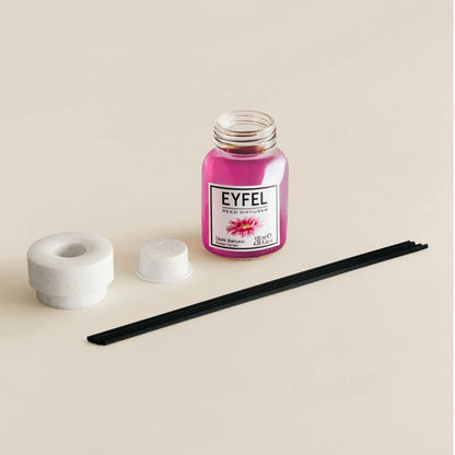 Eyfel Reed Diffuser Flower Garden 120ml – Long-Lasting Floral Fruity Aroma, Refillable Home Scent Diffuser, Turkish-Made - Damoo