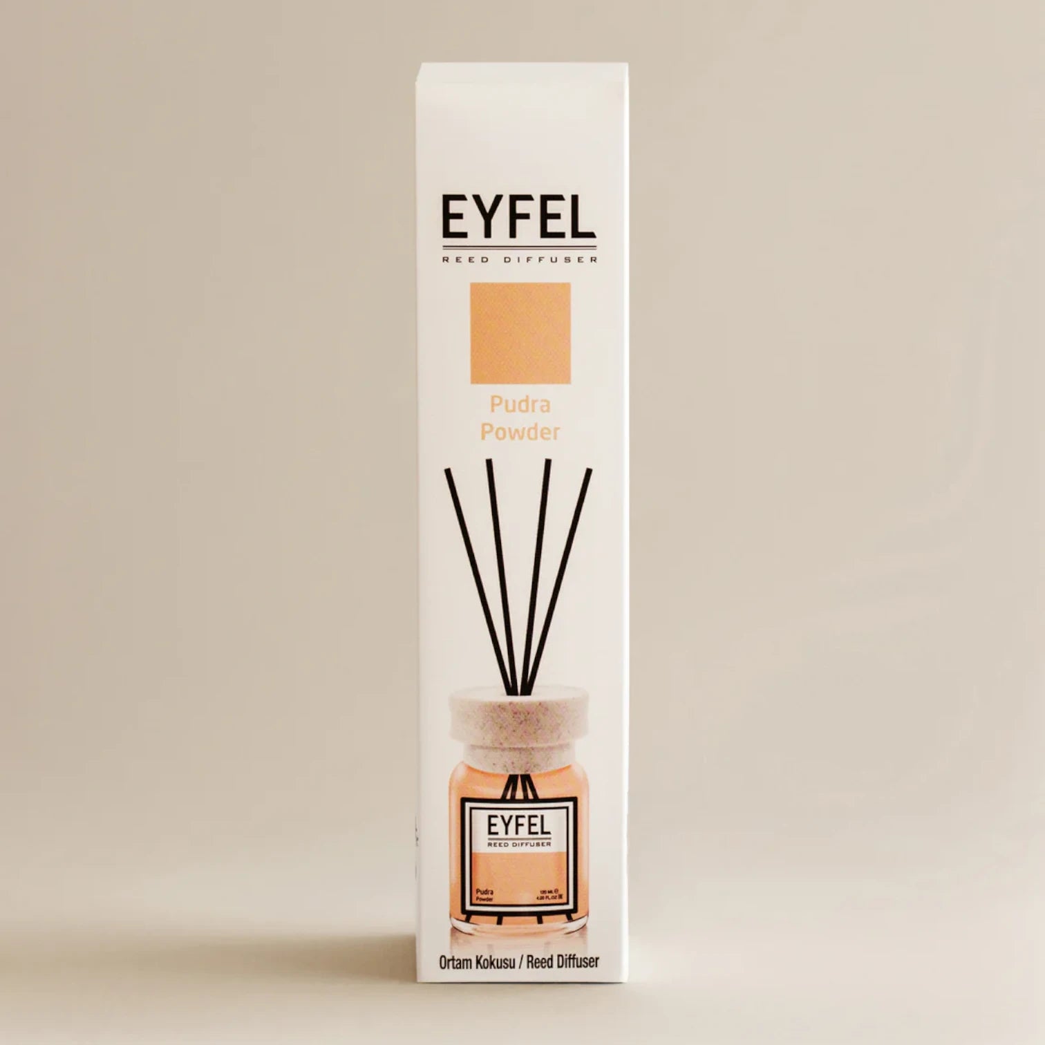 EYFEL Reed Diffuser Powder – 120ML Long-Lasting Essential Oil Air Freshener for Home & Office | Natural Aromatherapy with Bamboo Sticks | Mood Enhancing Scent Diffuser - Damoo