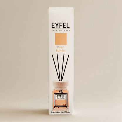 EYFEL Reed Diffuser Powder – 120ML Long-Lasting Essential Oil Air Freshener for Home & Office | Natural Aromatherapy with Bamboo Sticks | Mood Enhancing Scent Diffuser - Damoo