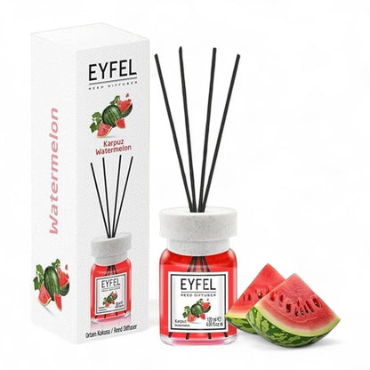 EYFEL Reed Diffuser Watermelon 120ml – Long-Lasting Fruity Home Fragrance, Summer Fresh Scent, Aromatherapy Room Diffuser - Damoo