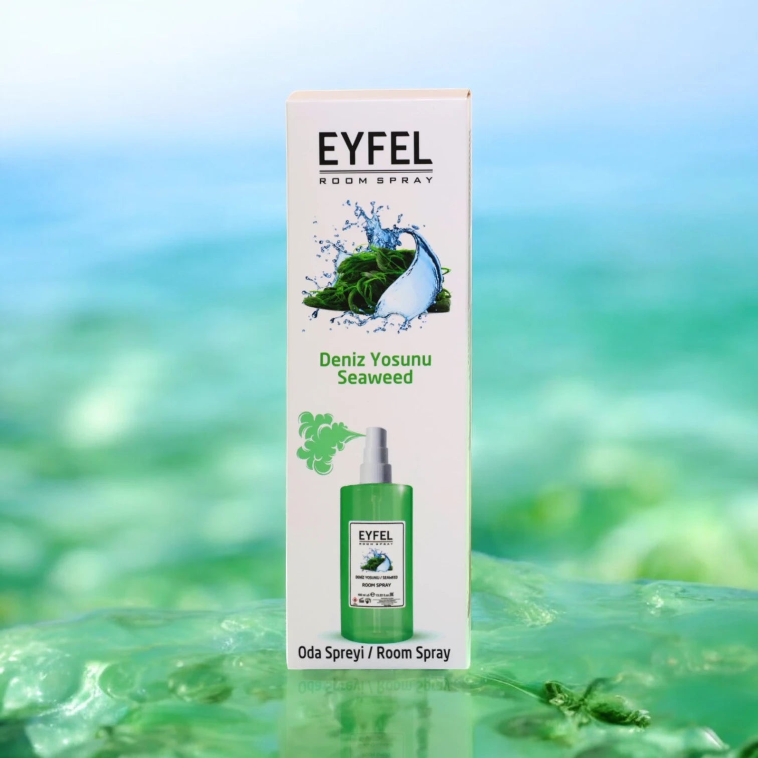 EYFEL Seaweed Room Spray – 400ml - Fresh Ocean Breeze & Moss Scent - Long-Lasting Air Freshener for Home & Office - Damoo