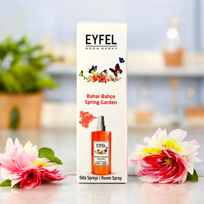 EYFEL Spring Garden Room Spray – 400ml - Floral Home Fragrance with Butterfly Design - Long-Lasting Air Freshener Made in Turkey - Damoo