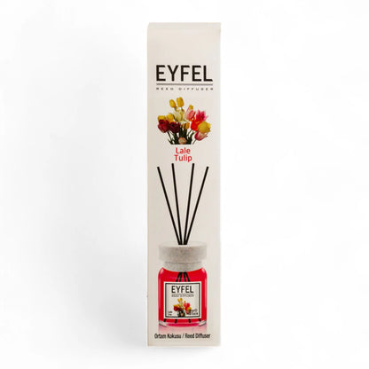 Eyfel Tulip Reed Diffuser 120ml – Long-Lasting Floral Scent, Home Fragrance with Oil Diffuser Sticks for Living Room, Bathroom & Office Decor - Damoo