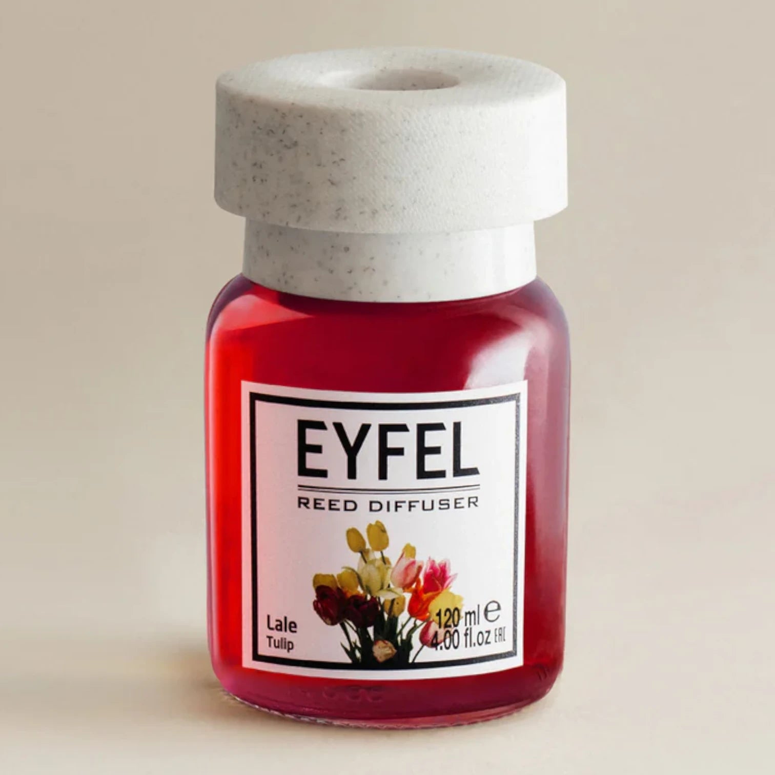 Eyfel Tulip Reed Diffuser 120ml – Long-Lasting Floral Scent, Home Fragrance with Oil Diffuser Sticks for Living Room, Bathroom & Office Decor - Damoo