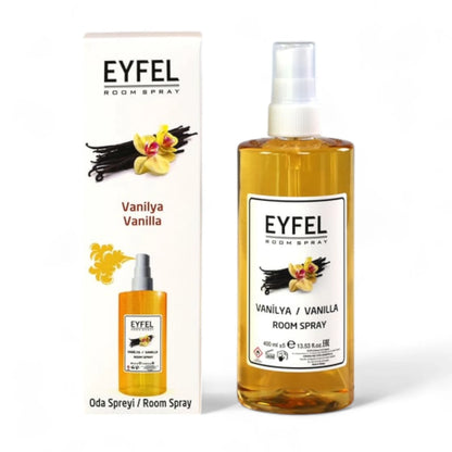EYFEL Vanilla Room Spray – 400 ml Premium Home Air Freshener with Long-Lasting Sweet Vanilla & Floral Scent – Elegant Aromatic Mist for Bedroom, Living Room & Office - Damoo