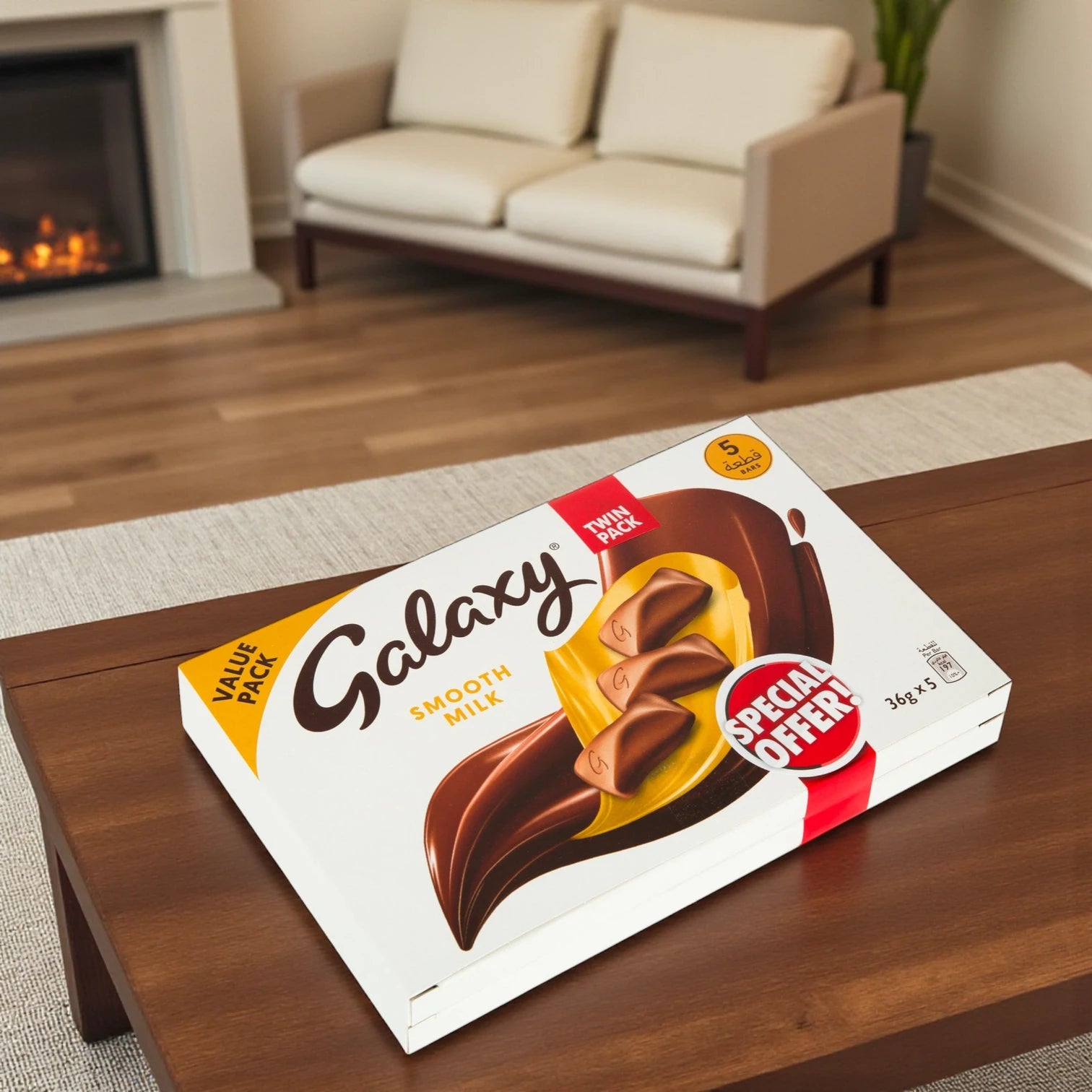 Galaxy Smooth Milk Chocolate Bars – 10 x 36g Value Pack | Rich & Creamy Twin Bars | Special Offer - Damoo