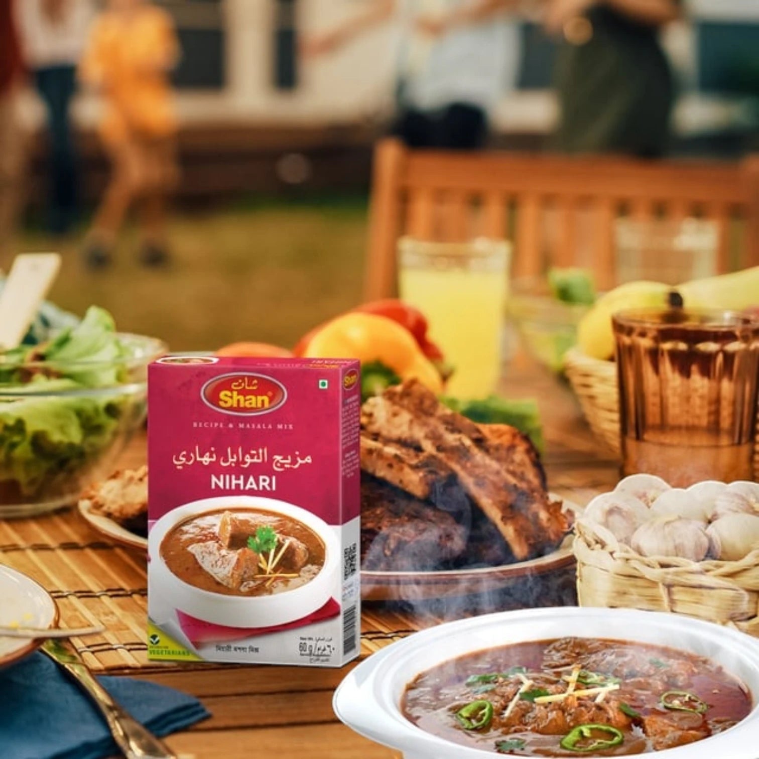 Shan Nihari Masala Mix – 60g – Authentic Mughlai Spice Blend for Rich, Aromatic Nihari Gravy – Traditional Pakistani Recipe Seasoning - Damoo