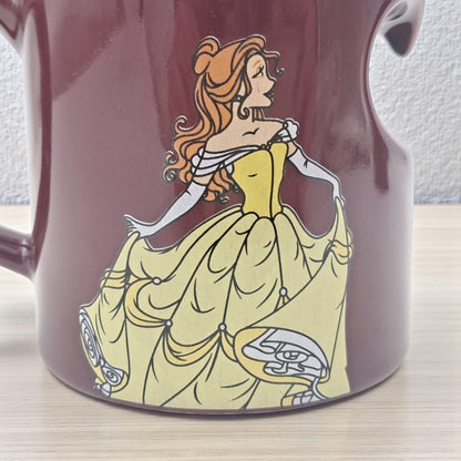 Beauty & The Beast Couple Mugs – Romantic Matching Ceramic Coffee Cups with Heart-Shaped Design (H9 x L13 x W9 CM) - Damoo