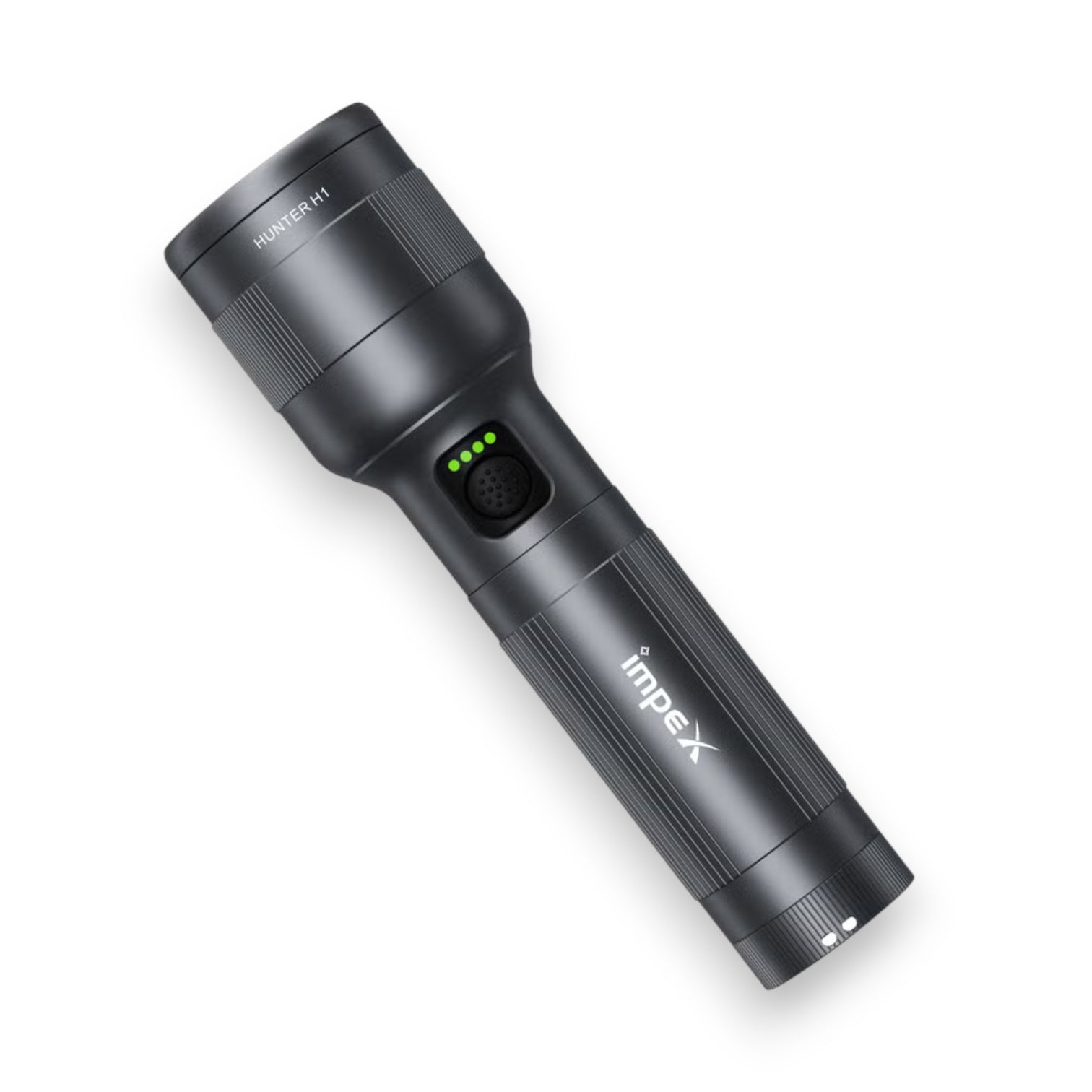 Impex Hunter H1 Rechargeable LED Flashlight | 5050 White Laser LED | 2000mAh Li-ion Battery | 4 Light Modes | 500m Beam | Type-C Fast Charging | Waterproof Aluminum Body