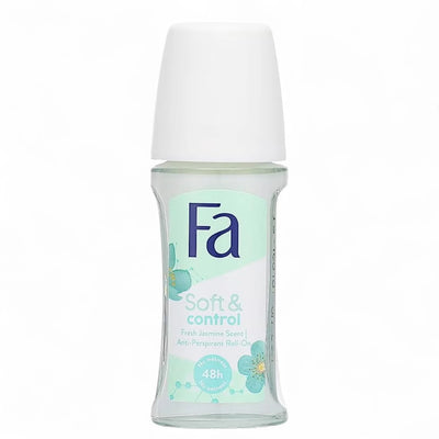 Fa Soft & Control Roll-On Deodorant – Jasmine Scent, 48H Anti-Perspirant Protection, Alcohol-Free – 50ml - Damoo