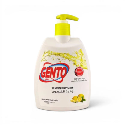 Gento Hand Wash 500ml, Antibacterial Liquid Soap with Moisturizing Protection, Multi Fragrance Options (Rose, Lemon Blossom, Honey Black Seed, Actifresh) - Damoo
