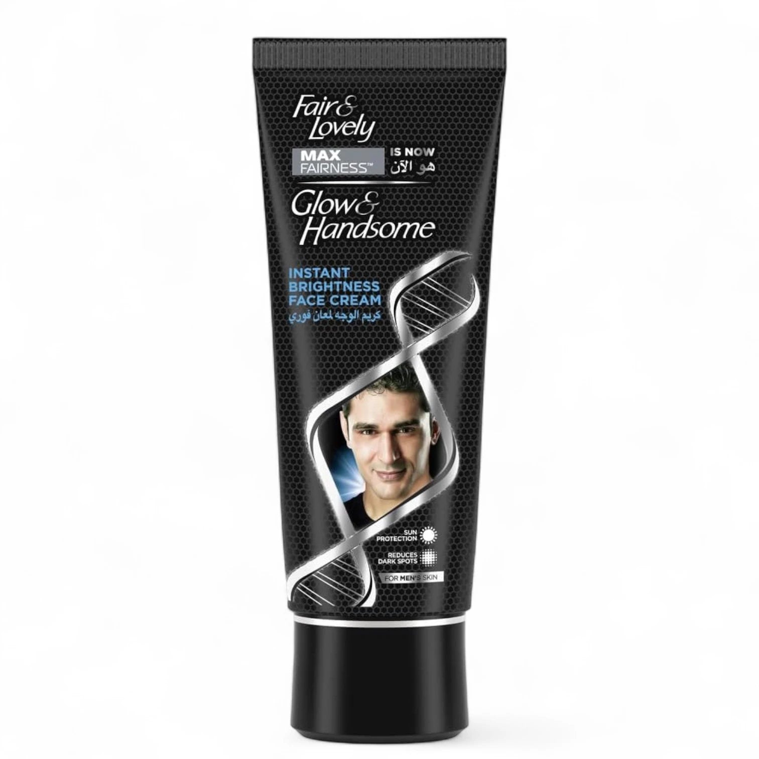 Fair & Lovely Glow & Handsome Instant Brightness Face Cream 100g – Men’s Brightening, Sun Protection & Dark Spot Reducer - Damoo