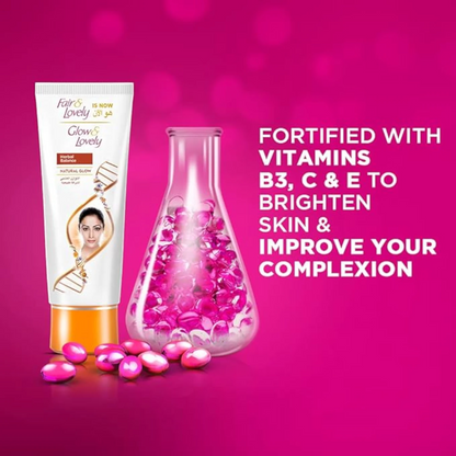 Fair & Lovely Glow & Lovely Herbal Balance Face Cream with VitaGlow – 16 Ayurvedic Ingredients for Glowing & Even Skin, 100g - Damoo