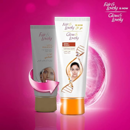 Fair & Lovely Glow & Lovely Herbal Balance Face Cream with VitaGlow – 16 Ayurvedic Ingredients for Glowing & Even Skin, 100g - Damoo