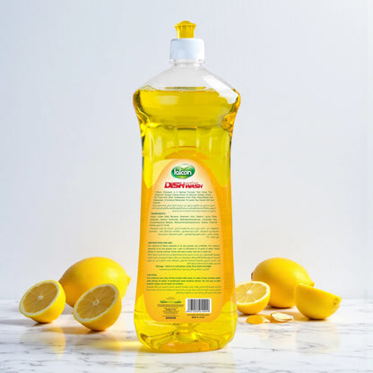 Falcon Lemon Dish Wash Liquid  2 x 1L Bottles | Powerful Grease Removal with Long-Lasting Lemon Fragrance - Damoo