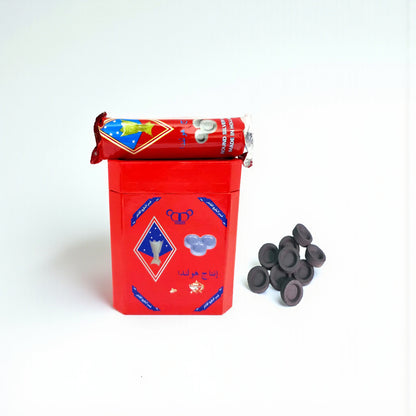 Al Saqer Holland Charcoal 60 Pcs – Premium Al Khaleej Bakhoor Charcoal Tablets 33mm | Long-Lasting Quick Ignite Coal Discs for Oud & Incense