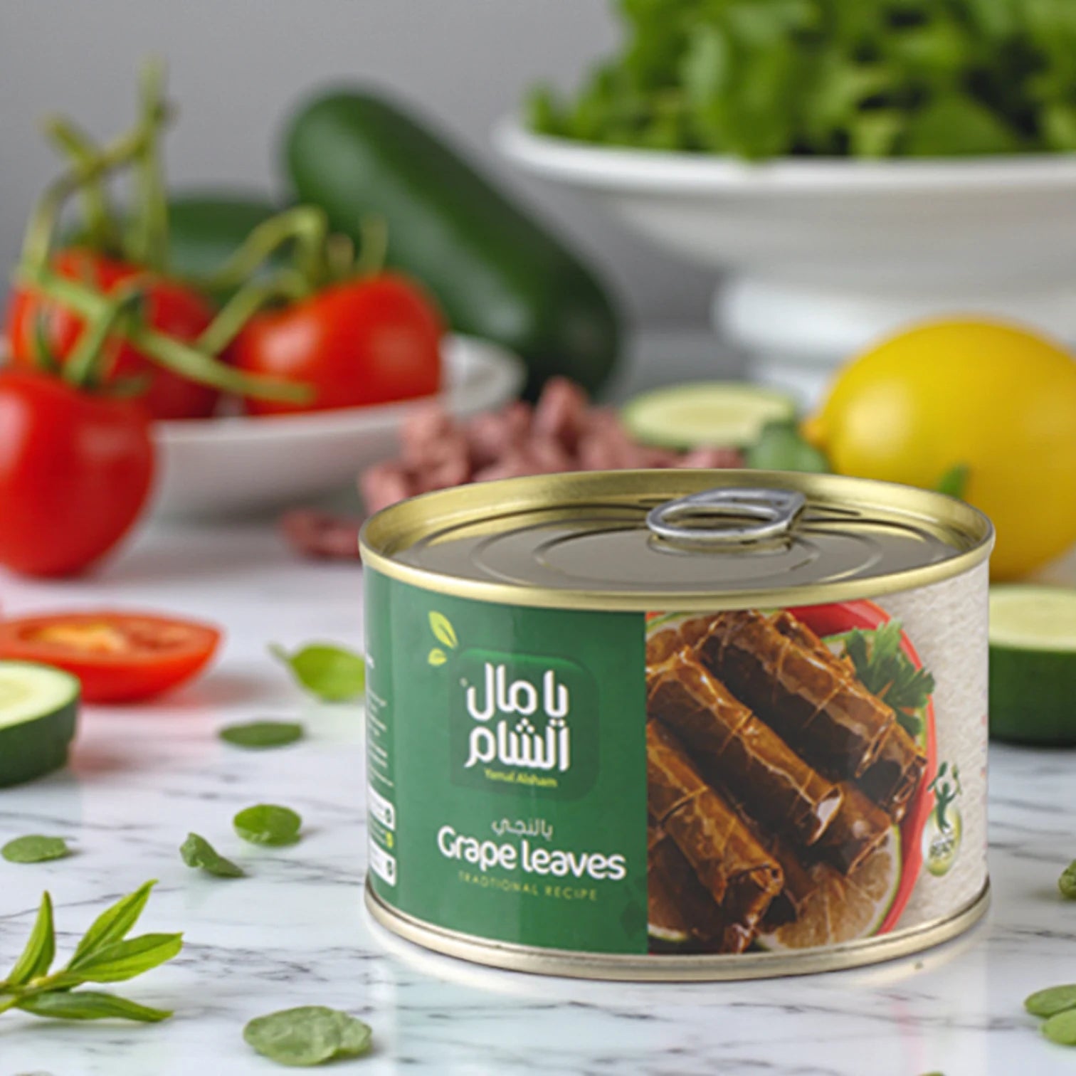 Yamal Alsham Grape Leaves – Pack of 2 x 400g | Premium Warak Enab, Ready for Stuffing, Traditional Middle Eastern Recipe - Damoo