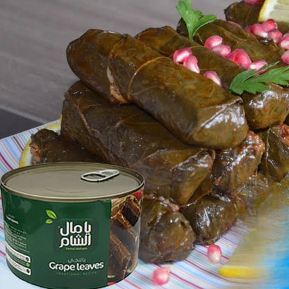Yamal Alsham Grape Leaves – Pack of 2 x 400g | Premium Warak Enab, Ready for Stuffing, Traditional Middle Eastern Recipe - Damoo