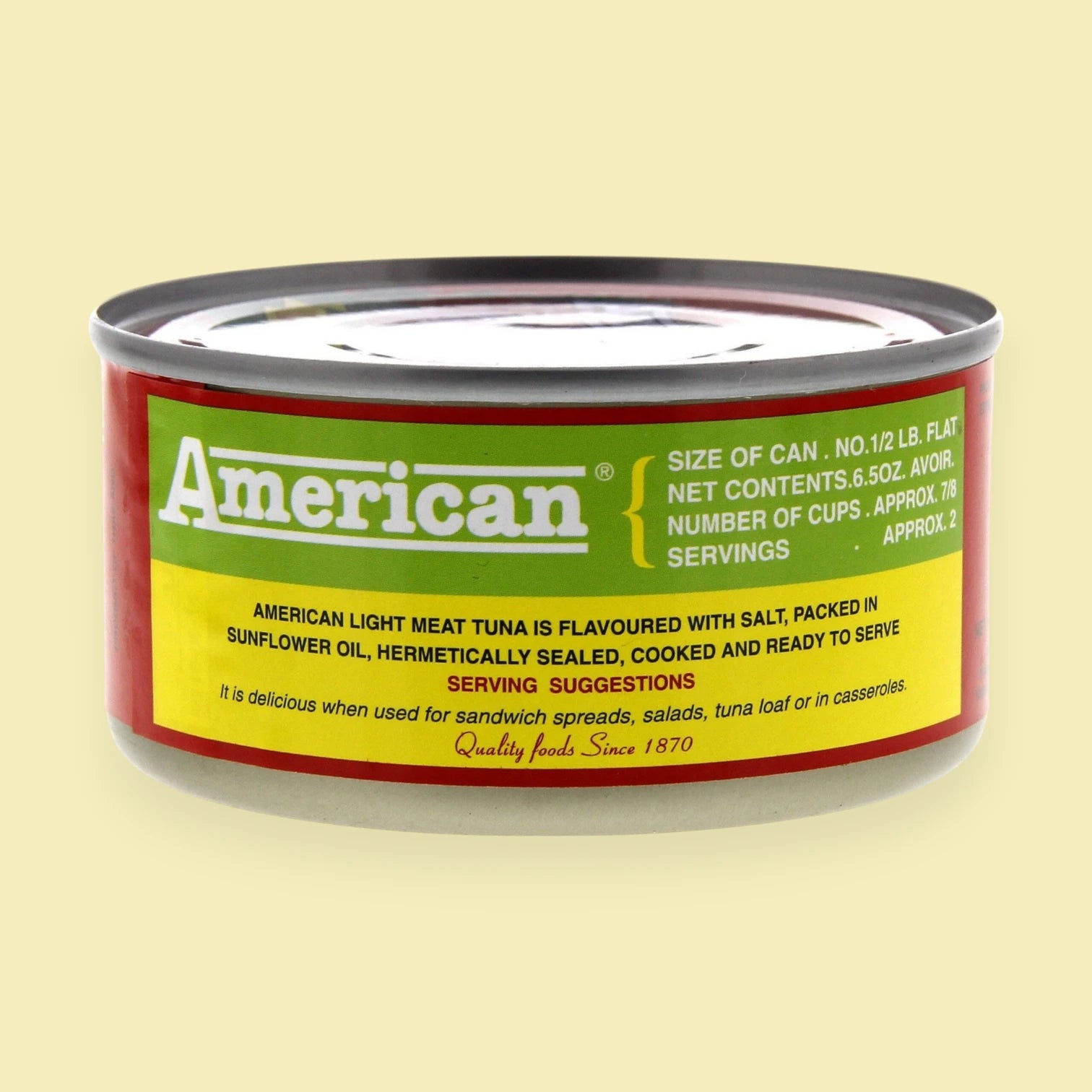 American Light Meat Tuna in Sunflower Oil – 185g | Salted, Ready-to-Eat, Versatile Tuna for Snacks, Spreads & Meals - Damoo