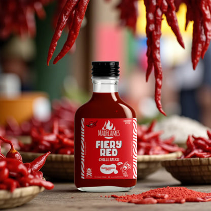 MAD FLAMES Fiery Red Chilli Sauce – 180g | Intense Heat for True Spice Lovers - Damoo