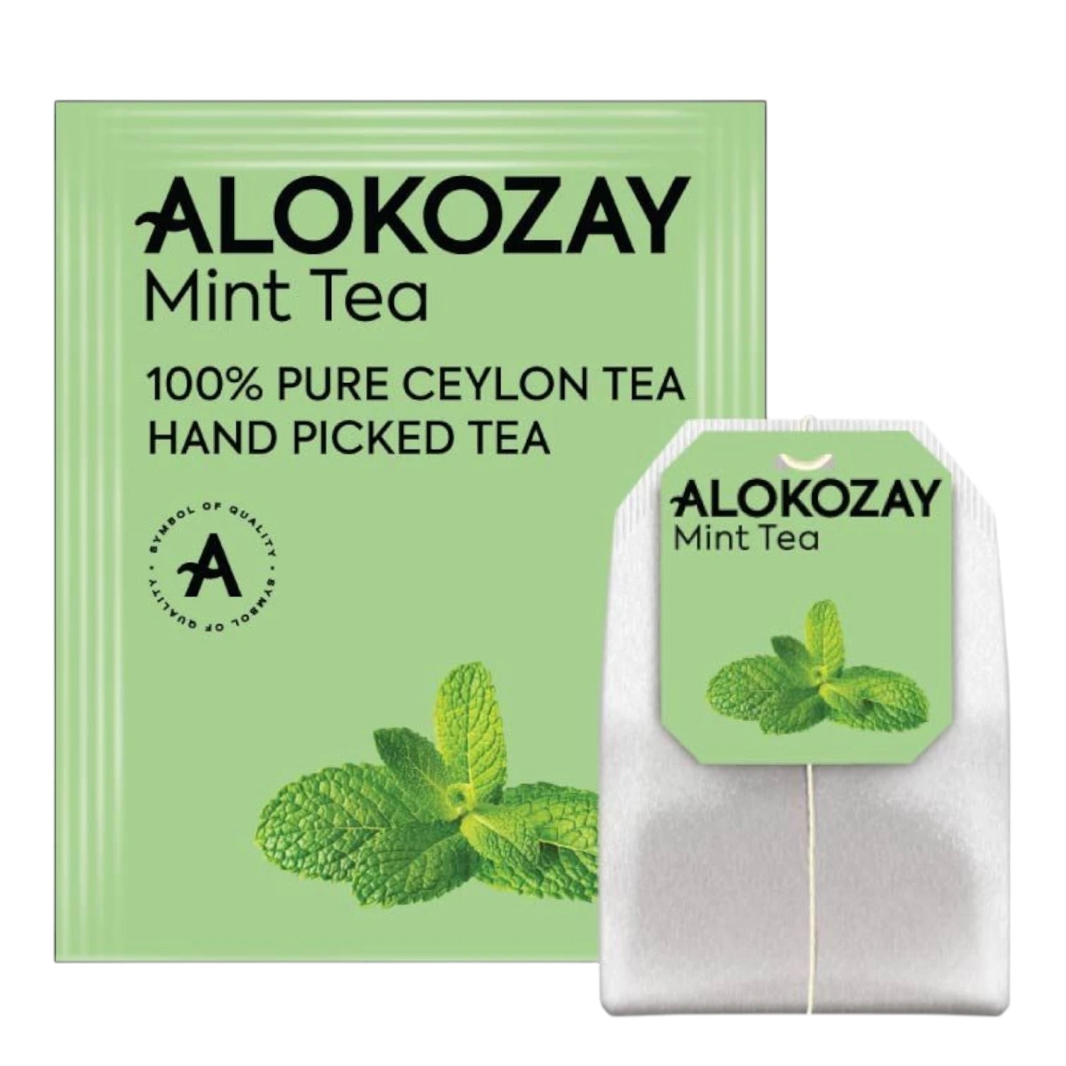 Alokozay Mint Black Tea – 25 Foil-Wrapped Tea Bags | Premium Ceylon Black Tea Infused with Refreshing Mint | Relaxing Herbal Blend for Daily Wellness - Damoo