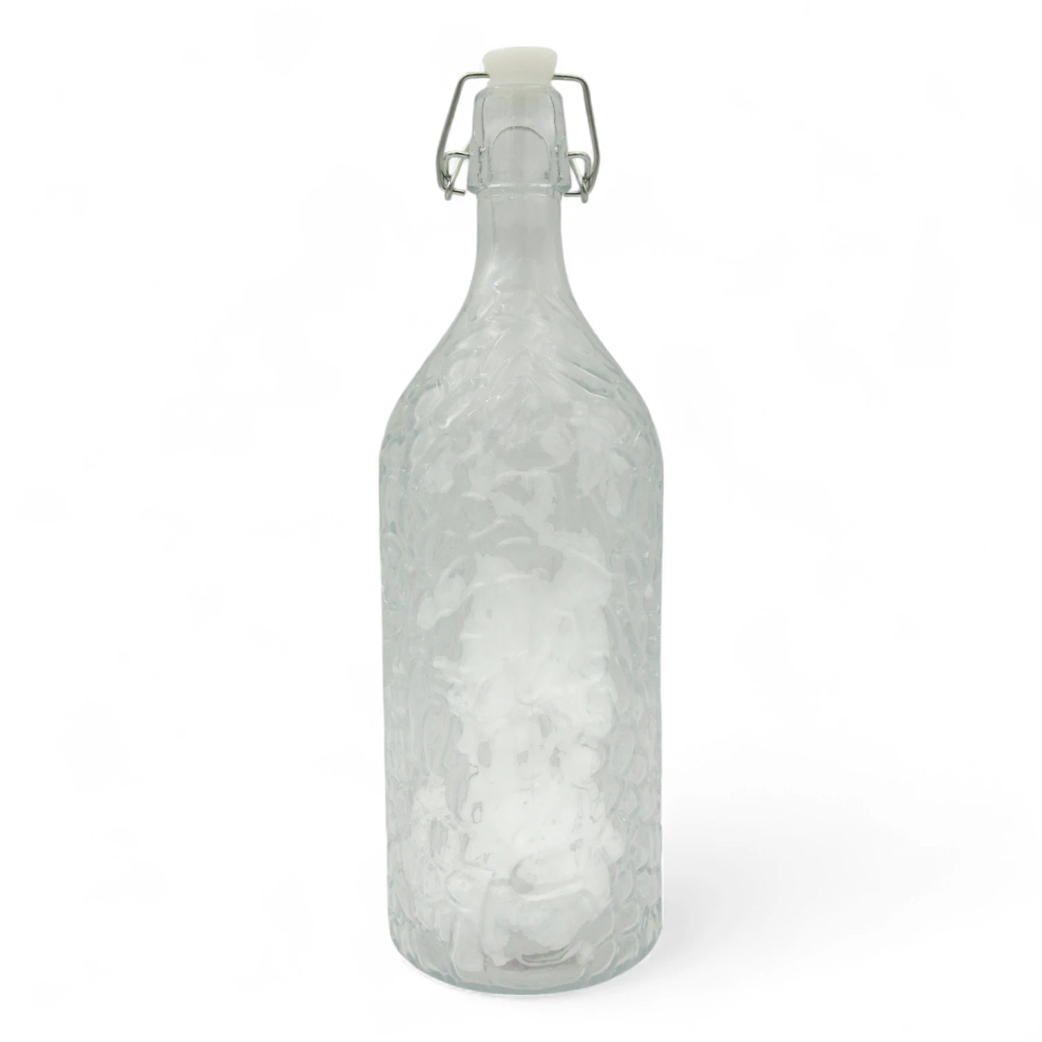 Flip-Top Glass Bottle Jar with Airtight Stopper Lids 1100ML – Reusable Clear Glass Bottle for Fermentation, Juice, Kombucha, Vinegar, Water & More - Damoo