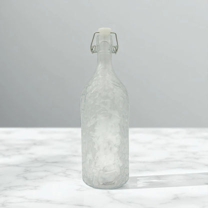 Flip-Top Glass Bottle Jar with Airtight Stopper Lids 1100ML – Reusable Clear Glass Bottle for Fermentation, Juice, Kombucha, Vinegar, Water & More - Damoo