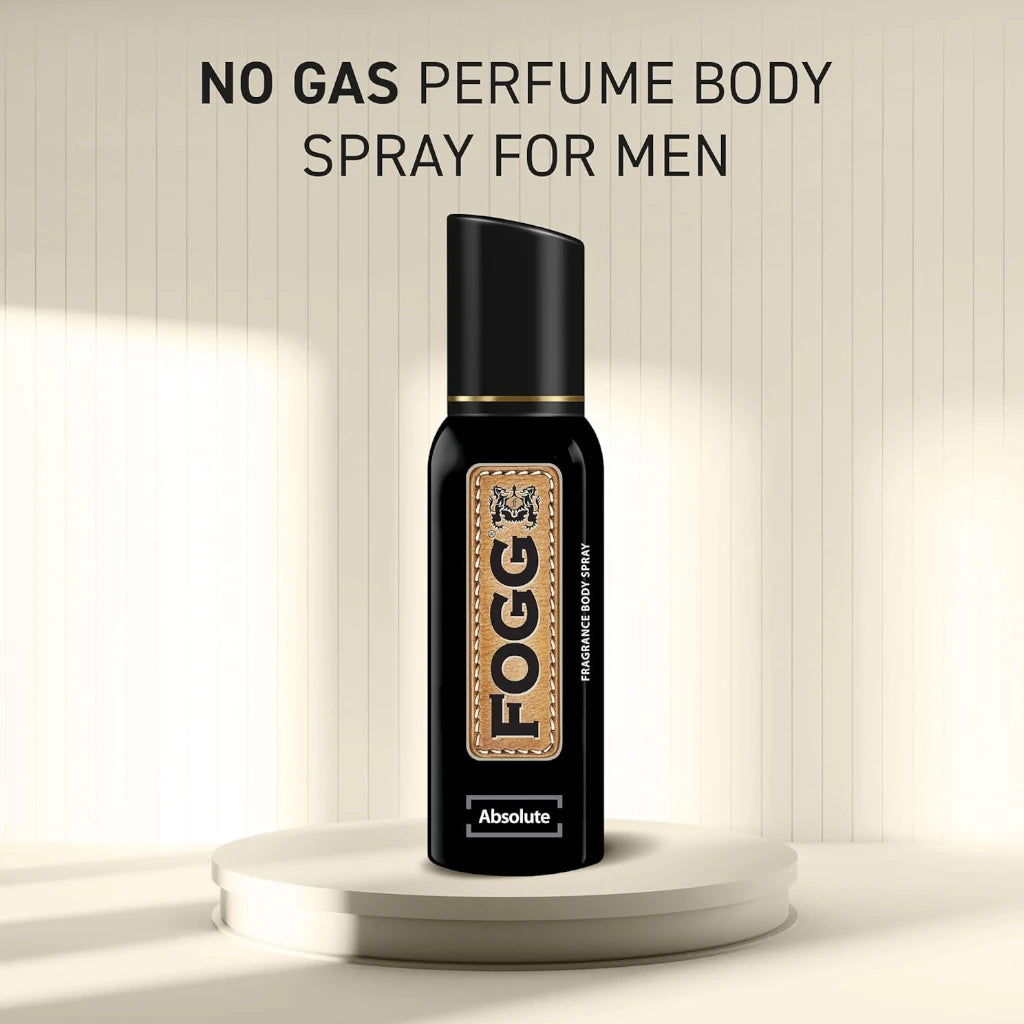 Fogg Range Absolute Body Spray for Men – No Gas, Long-Lasting Fresh Fragrance – 800 Sprays, Alcohol-Free – 120ml - Damoo