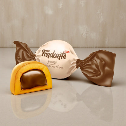 Elvan Fondante Fudge Chocolate Cream 500g | Individually Wrapped Caramel & Chocolate Filled Candies | Made in Türkiye - Damoo