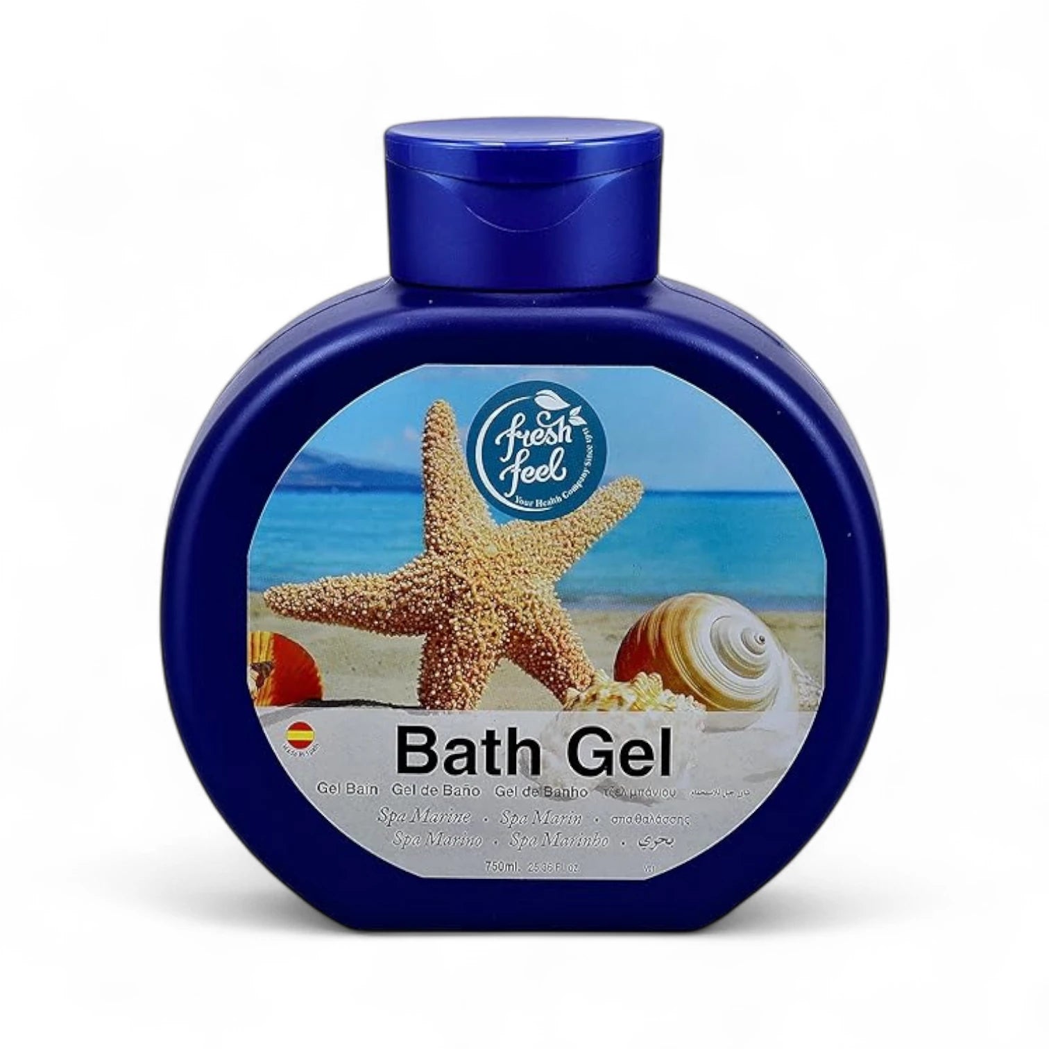 Fresh Feel Spa Marine Bath Gel 750ml – Paraben-Free, Eco-Friendly, Hydrating Sea-Scented Body Wash for All Skin Types - Damoo