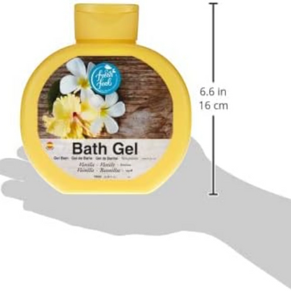 Fresh Feel Vanilla Bath Gel – 750ml - Moisturizing Sulphate & Paraben-Free Body Wash - With Vanilla & Lavender Extracts - Skin Softening Cleanser for Daily Use - Damoo